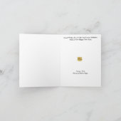 Kerstkaart met witte silhouette van politieagent kaart (Binnen)