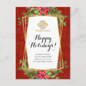 kerstkaart met zakelijke Logo Briefkaart (Voorkant)