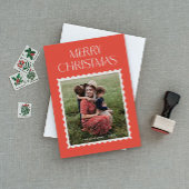 Kerstkaart met zegelafdruk - Hulst