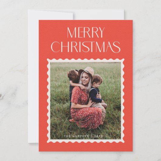 Kerstkaart met zegelafdruk - Hulst (Voorkant)