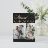 Kerstkaart met zegen Religieuze Kerstkaart Feestdagenkaart (Staand voorkant)