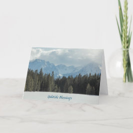 Kerstkaart met zegeningen feestdagen kaart