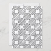 Kerstkaart met zwart & witte Kerstbal Kaart (Achterkant)