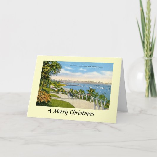 Kerstkaart - Milwaukee, Wisconsin, VS Feestdagen Kaart (Voorkant)