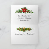 Kerstkaart - Milwaukee, Wisconsin, VS Feestdagen Kaart (Binnen)