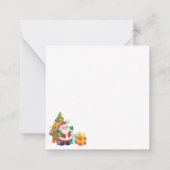 Kerstkaart mini kerstmis merry christmas kerstman notitiekaartje (Achterkant)