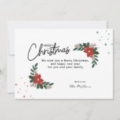 Kerstkaart Minimalistische vrolijke kerstdagen Vak (Voorkant)