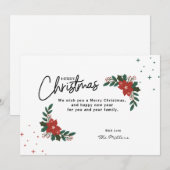 Kerstkaart Minimalistische vrolijke kerstdagen Vak (Voorkant / Achterkant)