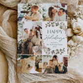 Kerstkaart Modern Familie Foto Prettige Feestdagen