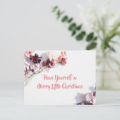 kerstkaart - mooi Roos Feestdagenkaart (Staand voorkant)