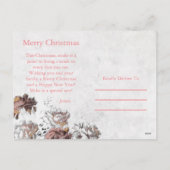 kerstkaart - mooi Roos Feestdagenkaart (Achterkant)