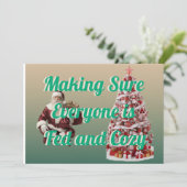 Kerstkaart mooi voor feest (Staand voorkant)