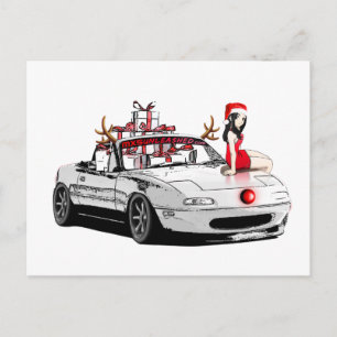 Kerstkaart MX5 Miata Feestdagenkaart