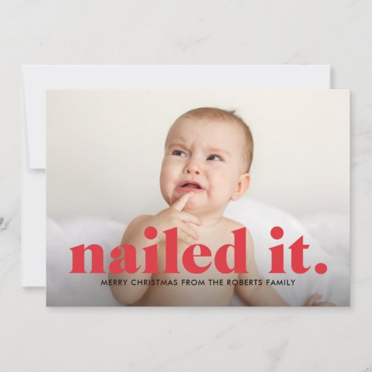 Kerstkaart 'Nailed It' (Voorkant)