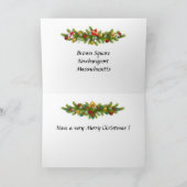 Kerstkaart - Newburyport, Massachusetts Feestdagen Kaart (Binnen)