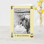 Kerstkaart - Niagara-Herfsten in de winter Kaart (Gele Bloem)