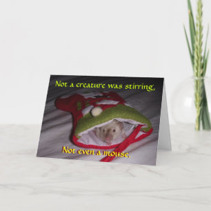 Kerstkaart: Niet zelfs een Muis Feestdagen Kaart