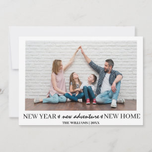 Kerstkaart Nieuw Thuis Nieuwjaarsfoto