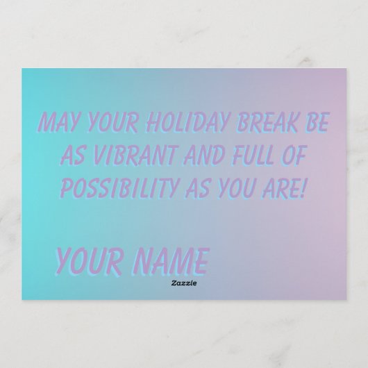 Kerstkaart nieuwjaar  (Achterkant)