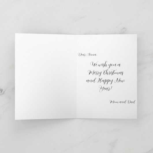 Kerstkaart Nieuwjaar Dier leuke illustratie Kaart (Binnen)