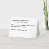 Kerstkaart:  'Noordelijke Lichten Feestdagen Kaart (Achterkant)