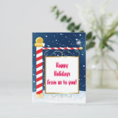 Kerstkaart Noordpool Kerstvakantie Ansichtkaart Feestdagenkaart (Staand voorkant)