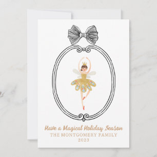 Kerstkaart Notenkraker Ballet Boog Crest Kaart