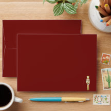 Kerstkaart Notenkraker Envelop Diep Groen
