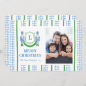 Kerstkaart Notenkraker Monogram Kaart (Voorkant / Achterkant)