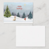 Kerstkaart  notitiekaartje (Voorkant / Achterkant)