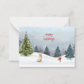 Kerstkaart  notitiekaartje (Voorkant)