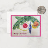 kerstkaart notitiekaartje (Voorkant / Achterkant in situ)