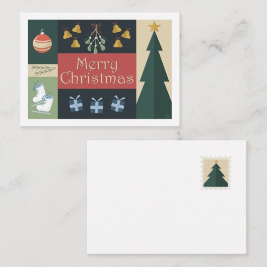 Kerstkaart Notitiekaartje (Voorkant / Achterkant)