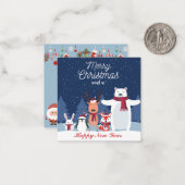 Kerstkaart Notitiekaartje (Voorkant / Achterkant in situ)