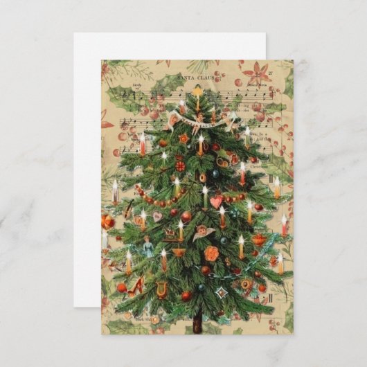 kerstkaart notitiekaartje (Voorkant / Achterkant)