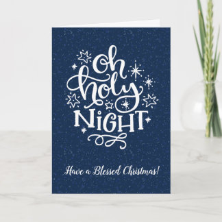 Kerstkaart 'O Heilige Nacht' met naam Kaart