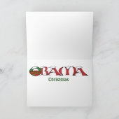 Kerstkaart Obama Feestdagen Kaart (Binnen)