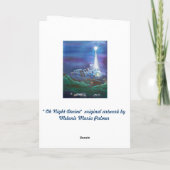 Kerstkaart, "Oh Night Devine" Feestdagen Kaart (Achterkant)