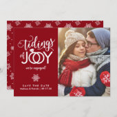 Kerstkaart om datum te reserveren voor huwelijk ne save the date (Voorkant / Achterkant)