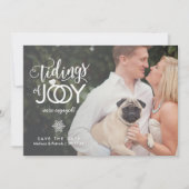 Kerstkaart om de datum te reserveren voor de trouw (Voorkant)