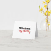 Kerstkaart om mijn schoorsteen af te glijden kaart (Gele Bloem)