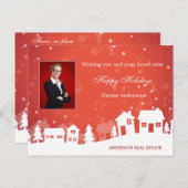 Kerstkaart onroerend goed vakantie briefkaart (Voorkant / Achterkant)