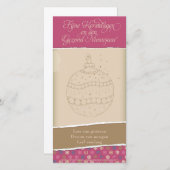 Kerstkaart ontmoette kerstbal (Voorkant / Achterkant)