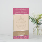 Kerstkaart ontmoette kerstbal (Staand voorkant)