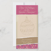 Kerstkaart ontmoette kerstbal (Voorkant)