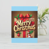 Kerstkaart ontwerp vrolijk kerstfeest  (Staand voorkant)
