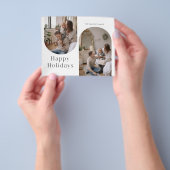 Kerstkaart op budget Happy Holiday foto kaart (Hand)