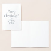 Kerstkaart op kraftpapier. folie kaarten (Display)