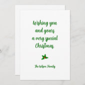 Kerstkaart op maat kaart (Voorkant / Achterkant)