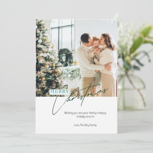 Kerstkaart op maat kaart (Staand voorkant)